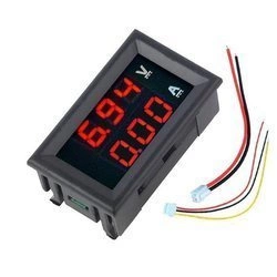 Voltmeter and ammeter 0-100V - 100A - 0.28' Red/Red - in case