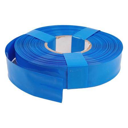 Folia termokurczliwa - rękaw PVC szer. 38mm niebieska na akumulatory 18650 1mb