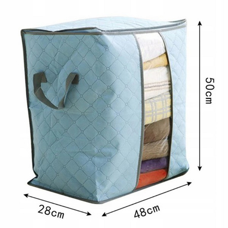 Storage bag - 50x48x28cm - blue - organizer with window