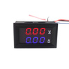 Voltmeter and ammeter 0-100V - 100A - 0.28' Red/Blue - in case