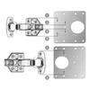 Hinge repair plate 90x90mm - sheet metal 0.7mm - furniture hinge repair