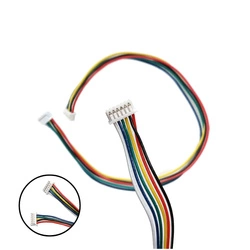 Micro JST socket with 200mm cable - two sockets - 6 PIN raster 1.25 - MCX - female (female)