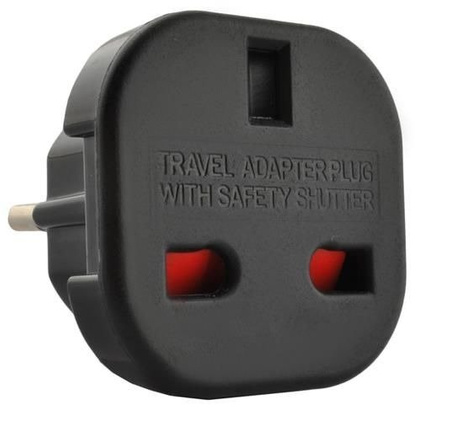 Adapter - przejściówka UK na EU - Angielska wtyczka na PL