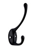 Double wall hanger - black - A2822 - Metal coat hook