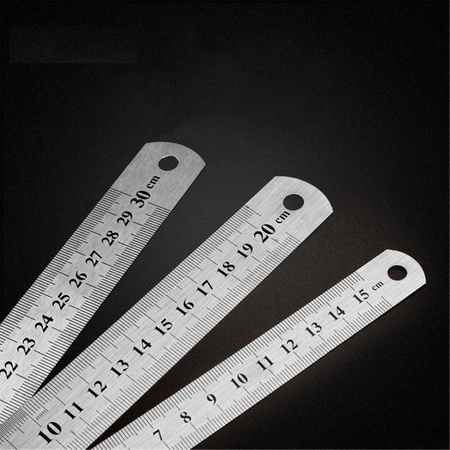 Metal ruler 20 cm - 8 inches - 0.3mm- double-sided - precise