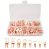 Set of 60pcs - Uninsulated copper eyelet connector - cable lug