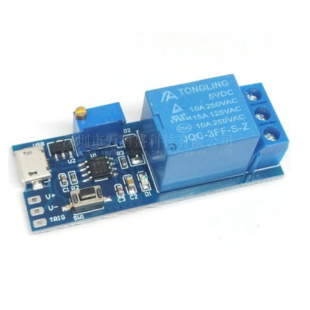 Relay module with timer - 0-19 seconds - 5V - 10A/250V