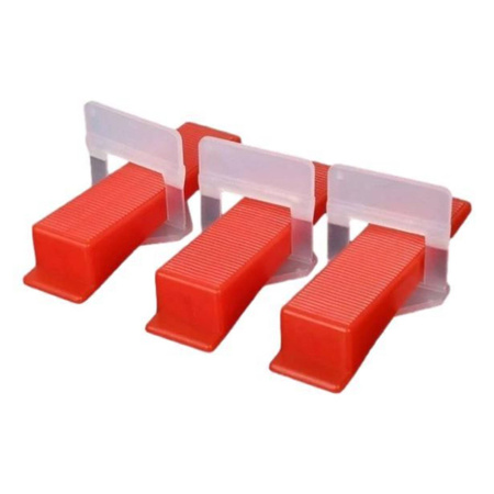 Tile leveling / leveling system - Wedge - red - 100pcs