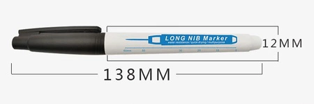 Pisak do otworów wiertniczych - czarny - LONG NIB Marker z długą końcówką 30mm