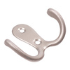 Double wall hanger - silver - matte - A2700 - Metal clothes hook