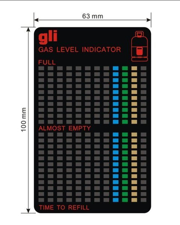 Wskaźnik poziomu gazu w butli gazowej na magnes