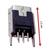 Female mini USB socket - 5+4 pin - straight 