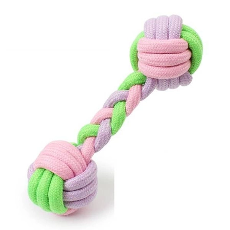 Zabawka dla Psa - linka hantla kość - Gryzak ze sznurka - mix kolorów