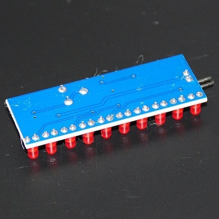 Moduł LED 'Płynące światło' - NE555+CD4017 - Zestaw KIT - Stroboskop LED - DIY