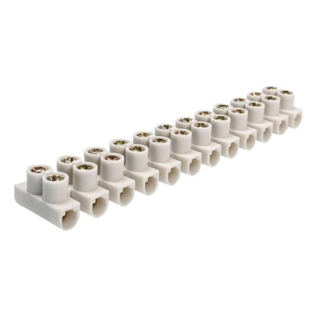 Electrical cube CH12 10A 380V - Connector - Threaded terminal block for 2.5mm2 cable - White