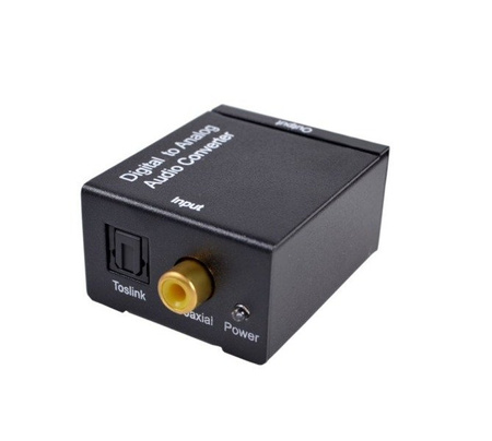 Konwerter optyczny sygnału audio - DAC Coax/ Toslink - 2xRCA USB